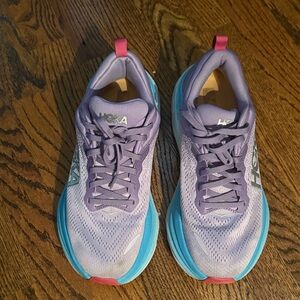 Hoka Purple and Blue Athletic Shoes